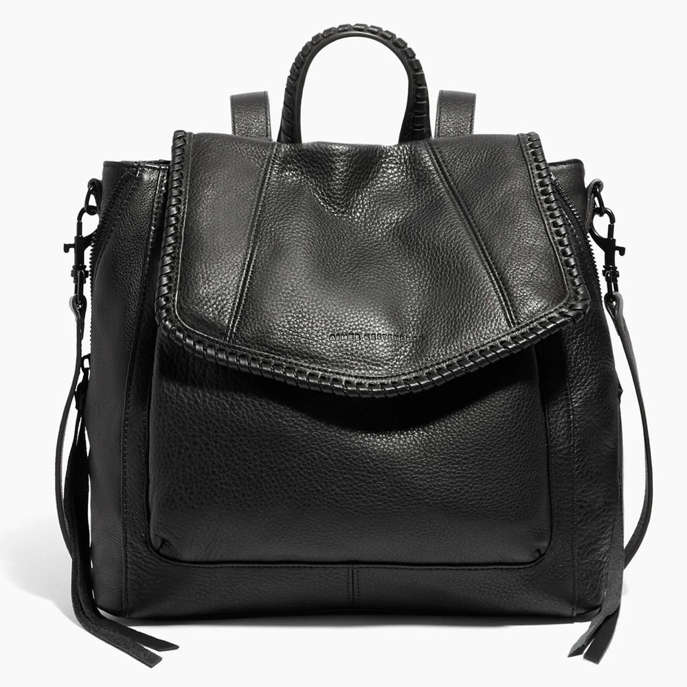 Aimee Kestenberg All for Love Convertible Backpack Purse in Black Leather EUC